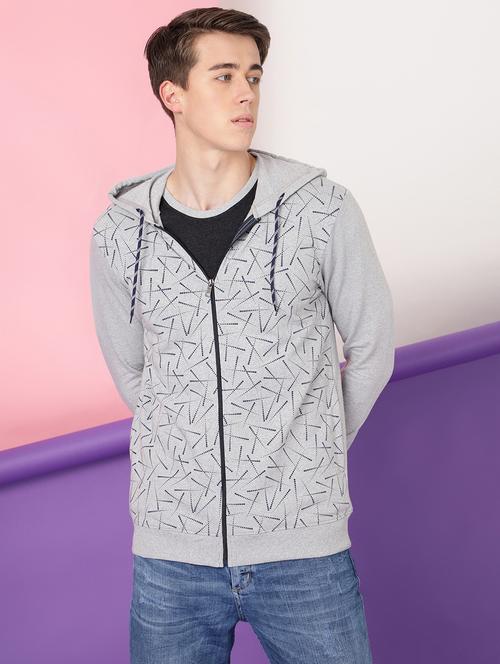 men printed long sleeve hooded sweatshirt - 20388741 - Very Small Image - 1