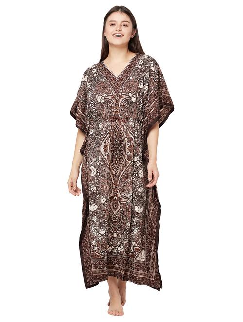 women printed maxi lenght kaftan  - 20388803 - Very Small Image - 1