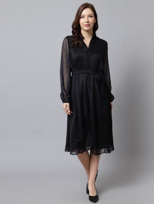 black printed shirt dress - 20389309 - Very Small Image - 1