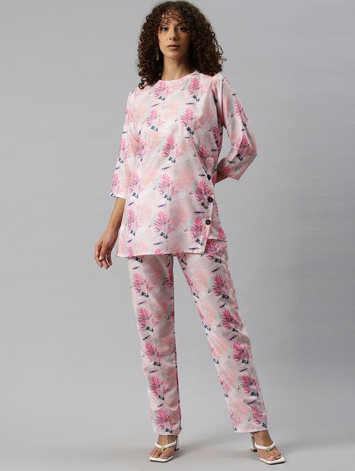pink printed co-ord set - 20389358 - Very Small Image - 1