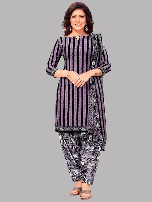 women purple unstitched patiyala suits - 20390180 - Very Small Image - 1