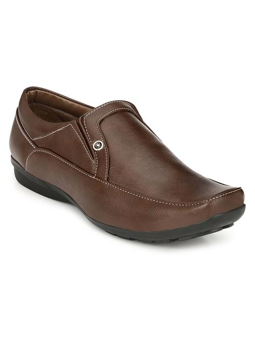 brown leather slip on loafers - 20390569 - Very Small Image - 1