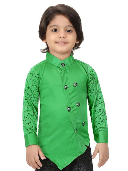 boys printed asymmetric shirt  - 20393007 - Very Small Image - 1