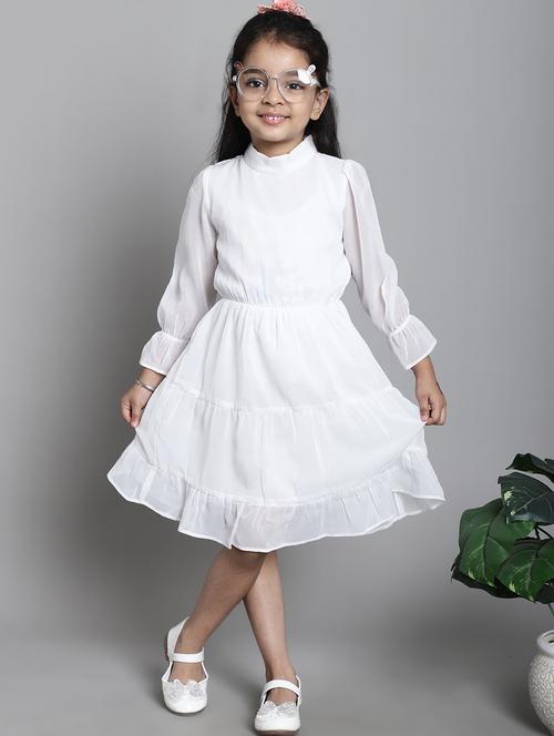 girls mock neck long sleeves frock - 20395924 - Very Small Image - 1