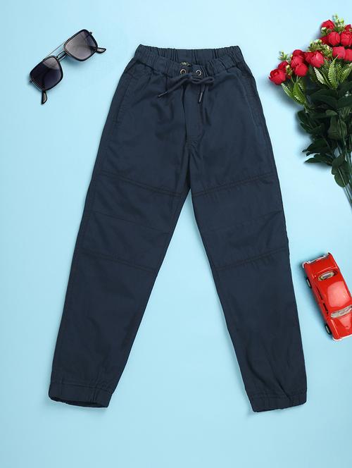 blue cotton joggers trouser - 20400527 - Very Small Image - 1