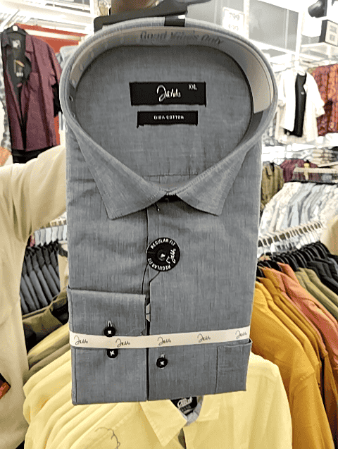 blue cotton blend casual shirt - 20402454 - Very Small Image - 1