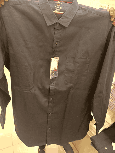 navy blue cotton blend casual shirt - 20402934 - Very Small Image - 1