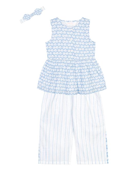 girls floral printed kurta and pant set - 20405175 - Very Small Image - 1