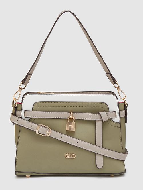 green leatherette (pu) handbag - 20405813 - Very Small Image - 1