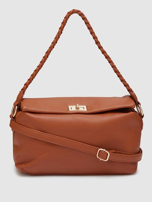 women solid leatherette handbag - 20405829 - Very Small Image - 1