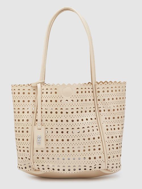 women cut work leatherette handbag - 20405889 - Very Small Image - 1