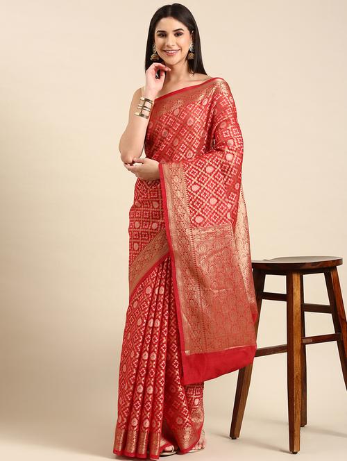 women's banarasi saree with blouse - 20405996 - Very Small Image - 1