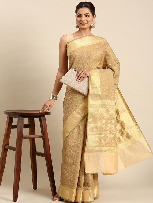 women's banarasi saree with blouse - 20406050 - Very Small Image - 1