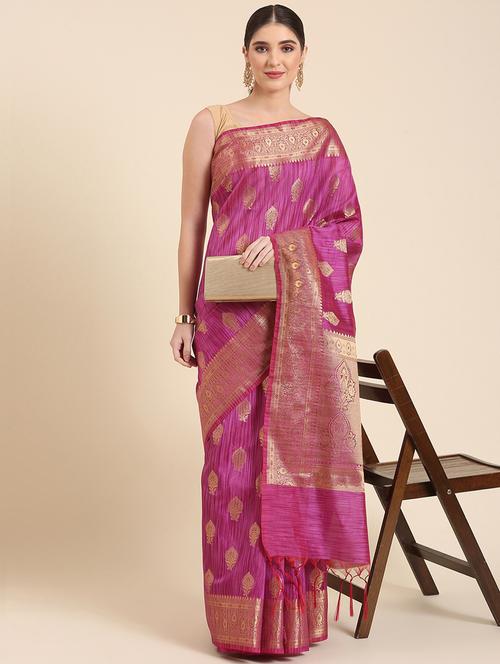 women's banarasi saree with blouse - 20406077 - Very Small Image - 1