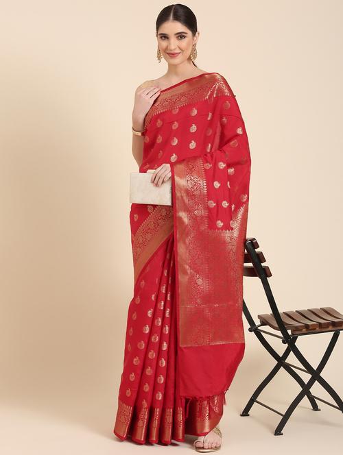 women's banarasi saree with blouse - 20406107 - Very Small Image - 1