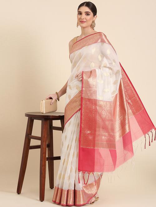 women's banarasi saree with blouse - 20406159 - Very Small Image - 1