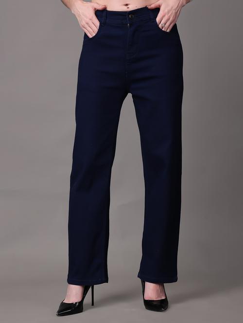 women's plain straight fit jeans - 20407051 - Very Small Image - 1