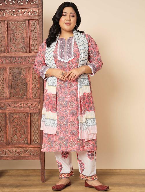 floral kurta pant with dupatta  - 20407140 - Very Small Image - 1