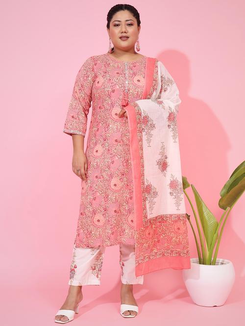 floral print kurta pant with dupatta  - 20407159 - Very Small Image - 1