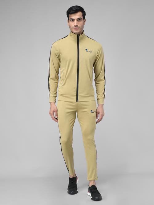 khaki taped ankle length track suit - 20409281 - Very Small Image - 1