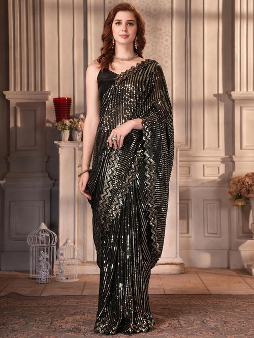 women's embellished saree with blouse - 20411130 - Very Small Image - 1