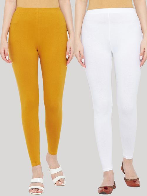 women pack of 2 solid leggings - 20412818 - Very Small Image - 1
