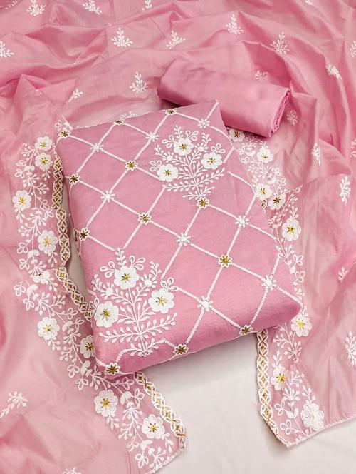 women embroidered unstitched suit set - 20413191 - Very Small Image - 1