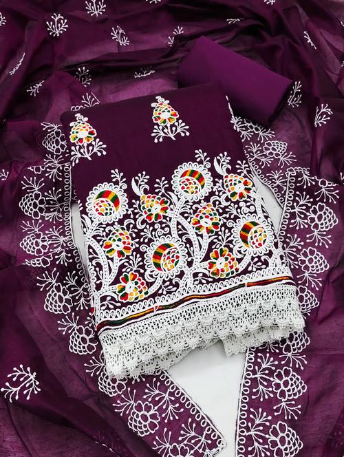 women embroidered unstitched suit set - 20413197 - Very Small Image - 1