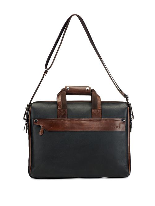 black leather laptop bag - 20414 - Very Small Image - 1