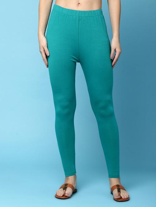 green cotton legging churidars & leggings - 20415087 - Very Small Image - 1