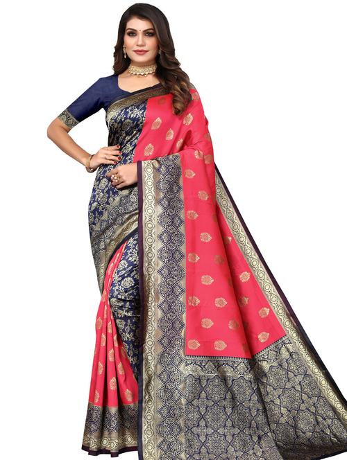 jacquard work kanjivaram saree - 20415455 - Very Small Image - 1