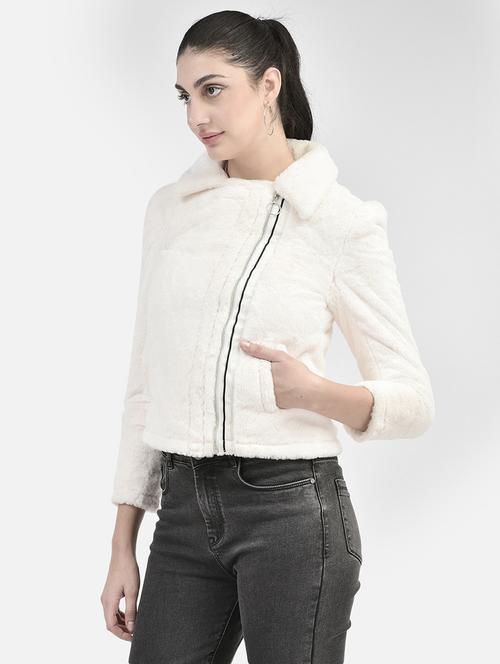 women white polyester fur jacket - 20417186 - Very Small Image - 1