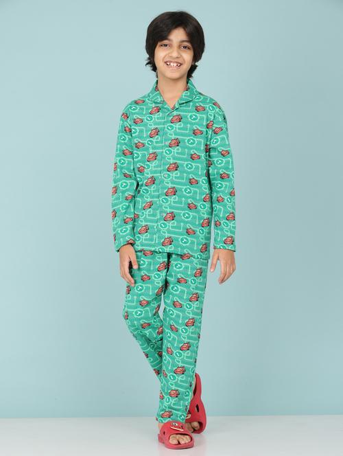 boys quirky printed nightwear pyjama set  - 20418148 - Very Small Image - 1