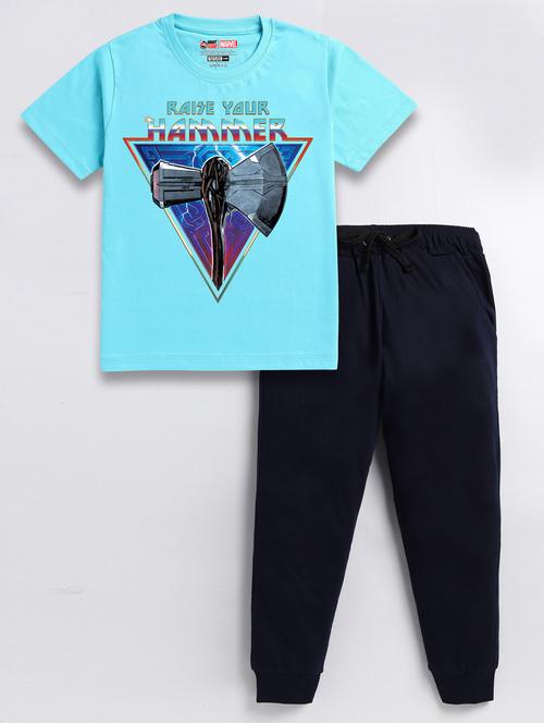 boys graphic printed full length twin sets  - 20418498 - Very Small Image - 1