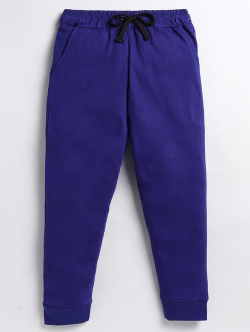 boys mid rise solid track pant - 20418683 - Very Small Image - 1