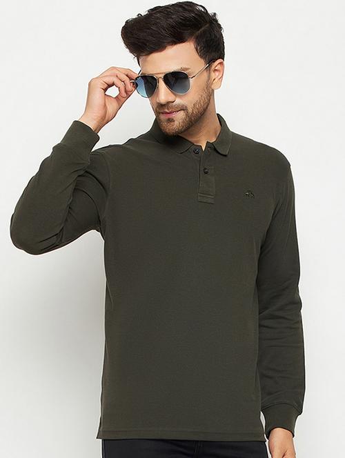 solid long sleeves polo t-shirt - 20418918 - Very Small Image - 1