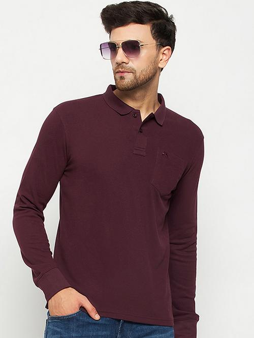 solid long sleeves polo t-shirt - 20418923 - Very Small Image - 1