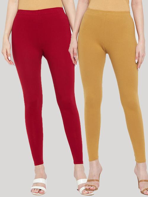women pack of 2 solid leggings - 20418980 - Very Small Image - 1