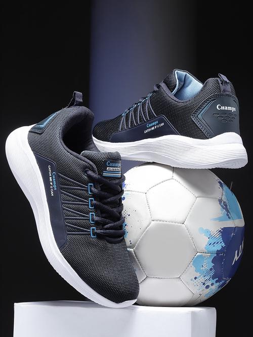 men solid navy blue lace up sport shoe - 20419214 - Very Small Image - 1