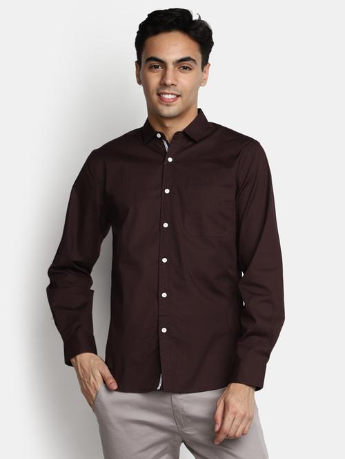 men cotton long sleeve casual shirt - 20420600 - Very Small Image - 1