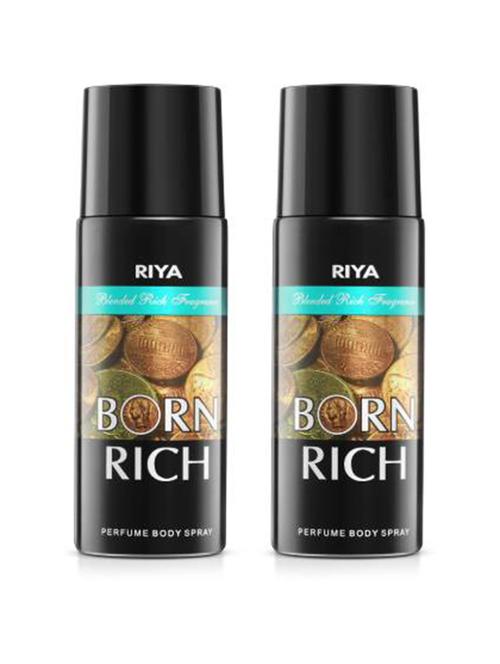 riya born rich deodorant body spray 150ml (pack of 2) - 20422014 - Very Small Image - 1