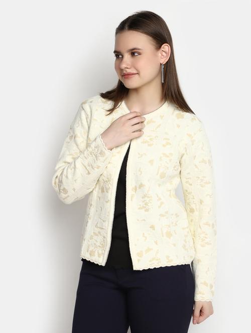 women's cream cotton cardigan - 20422632 - Very Small Image - 1