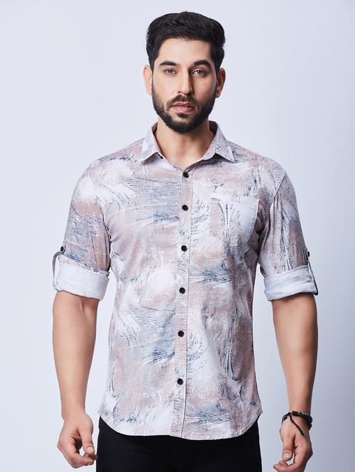 men cotton long sleeve casual shirt - 20427115 - Very Small Image - 1