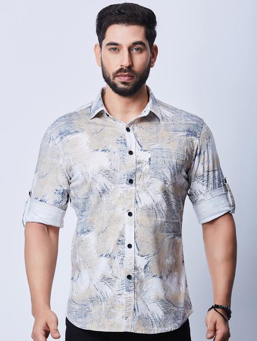 men cotton long sleeve casual shirt - 20427117 - Very Small Image - 1