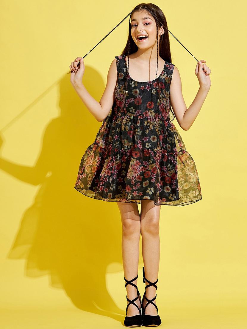 girls round neck sleeveless frock - 20428275 - Standard Image - 4