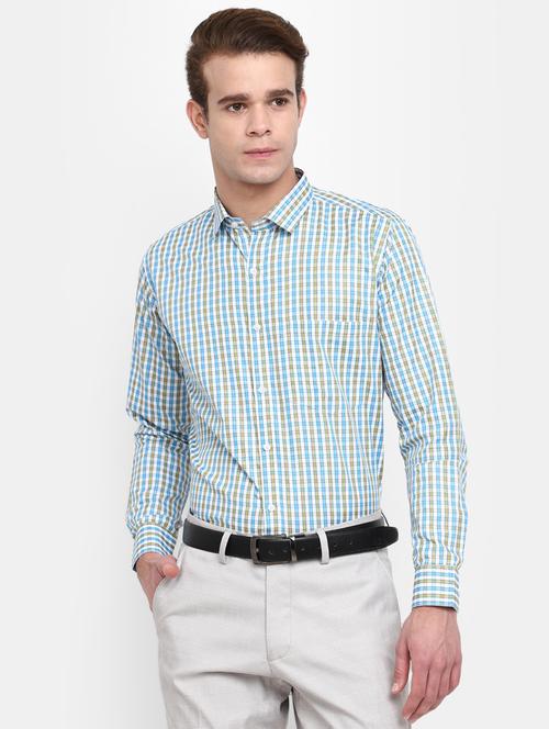 men multi colored regular fit checkered formal shirt - 20428433 - Very Small Image - 1