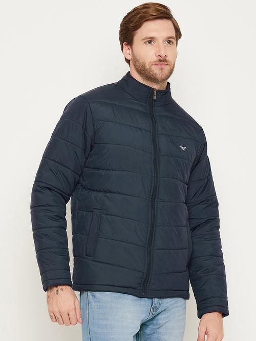 navy blue polyester quilted jacket - 20428733 - Very Small Image - 1