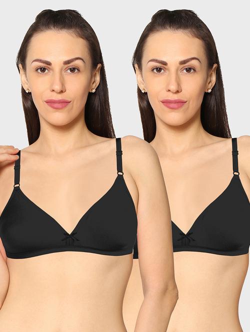women pack of 2 solid t-shirt bra - 20429383 - Very Small Image - 1