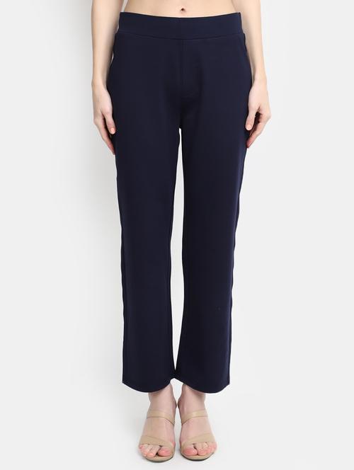 women solid flat front tailored pants - 20429394 - Very Small Image - 1