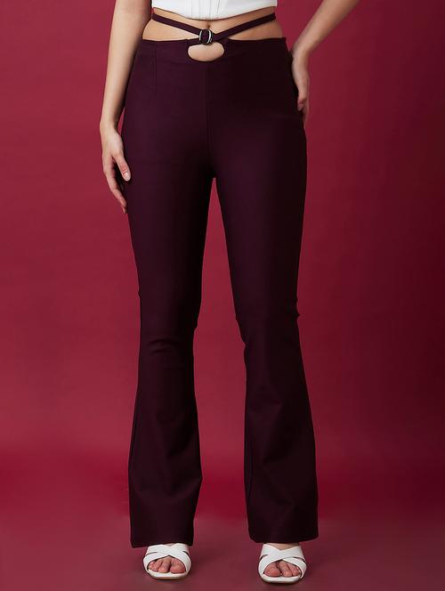 purple solid high-rise jegging - 20430218 - Very Small Image - 1